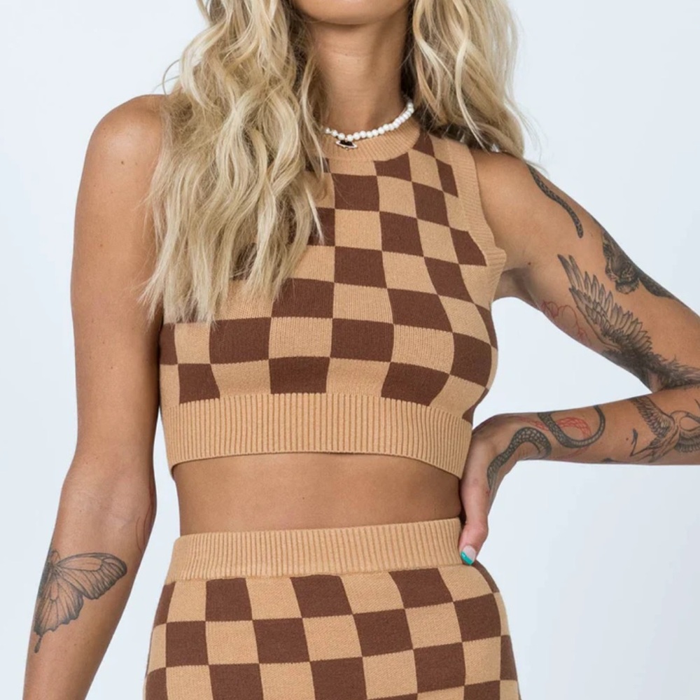 Princess Polly Cropped Vest Top - Size S/XS